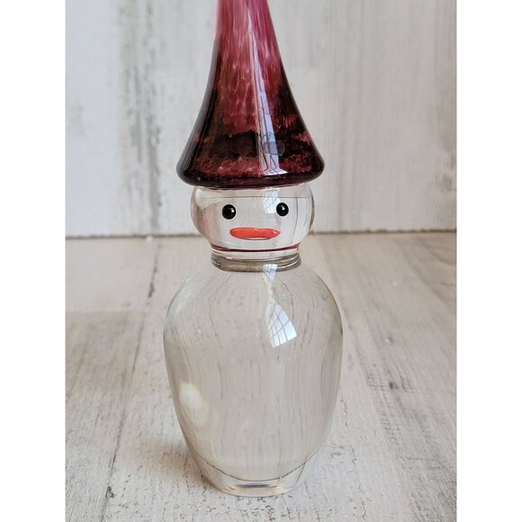 Larson Crystal snowman santa hat figure home decor xmas - Picture 2 of 6